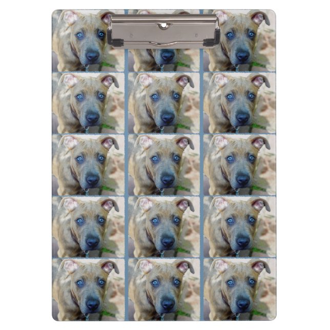 Pranchetas Brindle Pit Bull Puppy por Shirley Taylor (Frente)