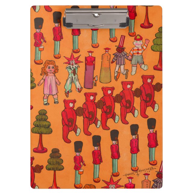 Pranchetas Brinquedo de Natal Antigo Crianças Jogam (Frente)