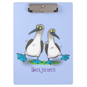 Pranchetas Brinquedos engraçados e felizes de pés azuis dança