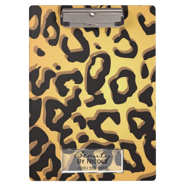 Pranchetas Bronzeado da Moda Preto Guepardo Leopardo Glam Per (Frente)