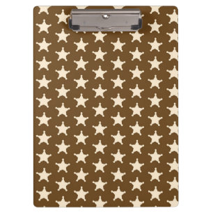 Pranchetas Brown White Sheriff Cowboy Stars Rustic Farmer