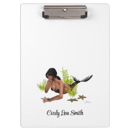 Pranchetas Brunette Mermaid com área de transferência de Star