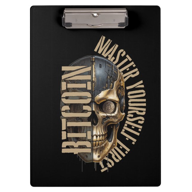 Pranchetas BTC motivation | Skull | Bitcoin crypto  (Frente)