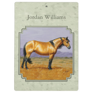 Pranchetas Buckskin Horse Mustang Stallion Sage Green