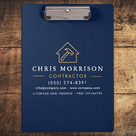 Pranchetas Building Construction Contractor Navy Blue Gold