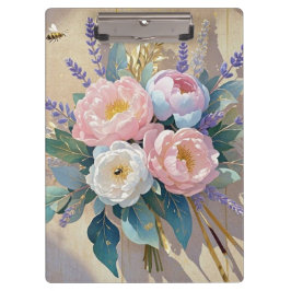 Pranchetas Buquê floral peônias lavanda