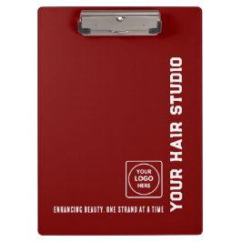 Pranchetas Burgundy White Salon Logo Pros clipboard