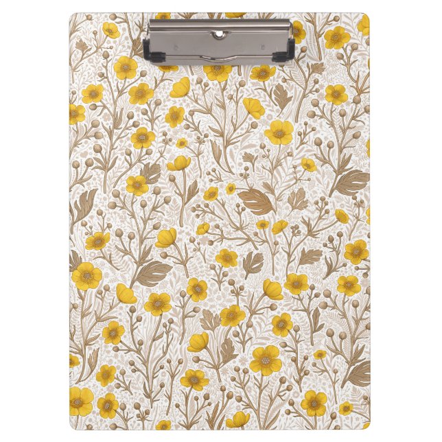 Pranchetas Buttercups, amarelo e marrom (Frente)