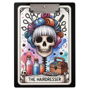 Pranchetas Cabeleireiro Tarot Esqueleto – Salão Gótico