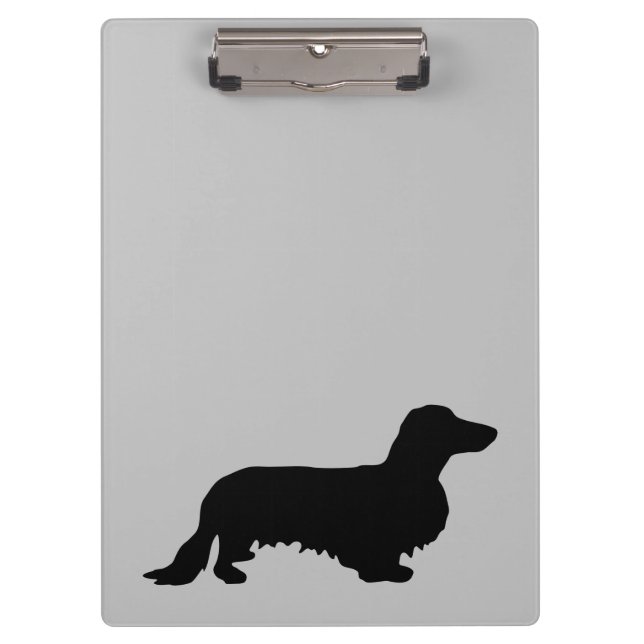 Pranchetas Cabelo Longo Dachshund - Silhouette 1 (Frente)