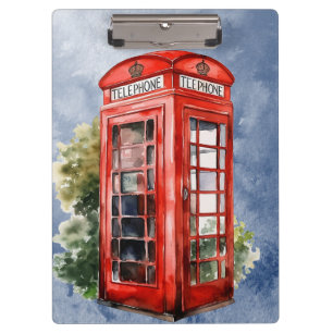 Pranchetas Cabine Telefônica Britânica Vintage