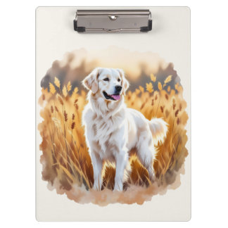 Pranchetas Cachorro Retriever Golden Branco