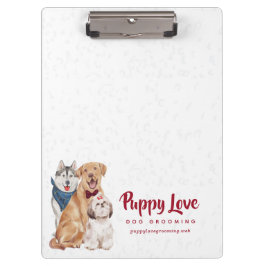 Pranchetas Cachorros bonitos com a área de transferência Band