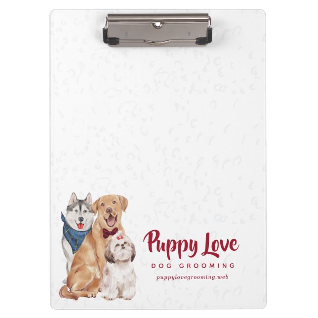 Pranchetas Cachorros bonitos com a área de transferência Band (Frente)