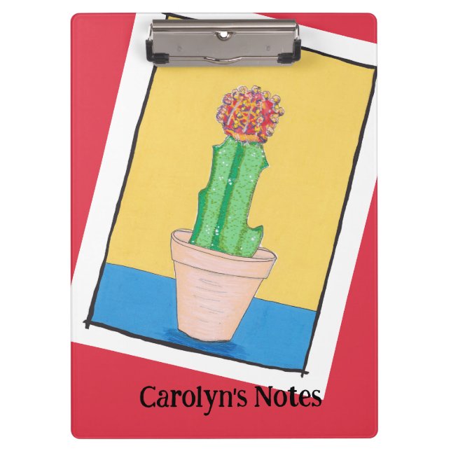 Pranchetas Cacto de bola vermelha num pote, esquisito, person (Frente)