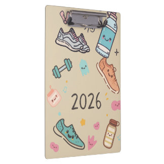 Pranchetas Caderno Esportivo 2026 – Agenda Esportivo Fofo