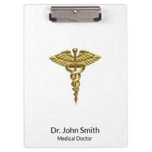 Pranchetas Caduco Dourado Médico do Precioso Profissional