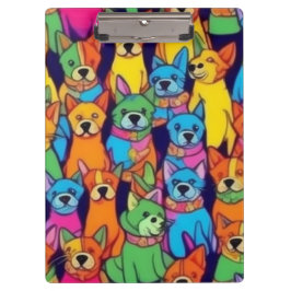 Pranchetas Cães bonitos e coloridos cães felizes