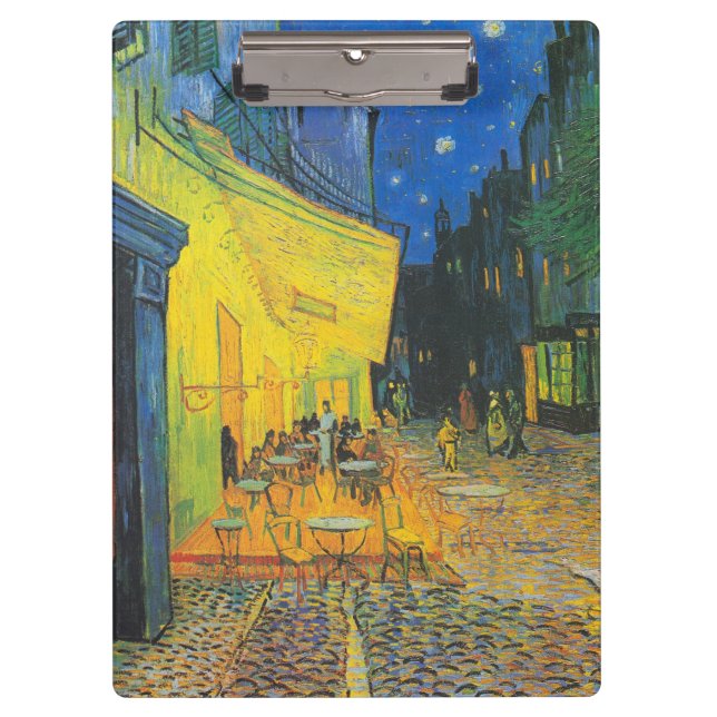 Pranchetas Café Terrace Cena de Rua Francesa de Van Gogh (Frente)