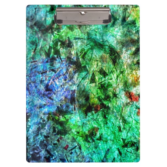 Pranchetas Calm blue abstract clipboard,Dazzling smooth blue  (Frente)