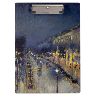 Pranchetas Camille Pissarro - Boulevard Montmartre à Noite