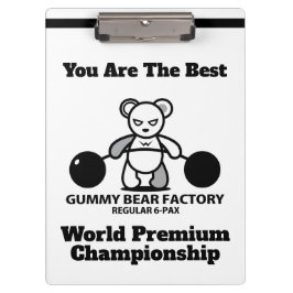 Pranchetas Campeonato da Fábrica de Urso Gummy com Urso Vivo