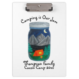 Pranchetas Camping is Our Jam Tent and Mountains in Jar