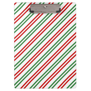 Pranchetas Candy Cane Christmas Strips Red Green