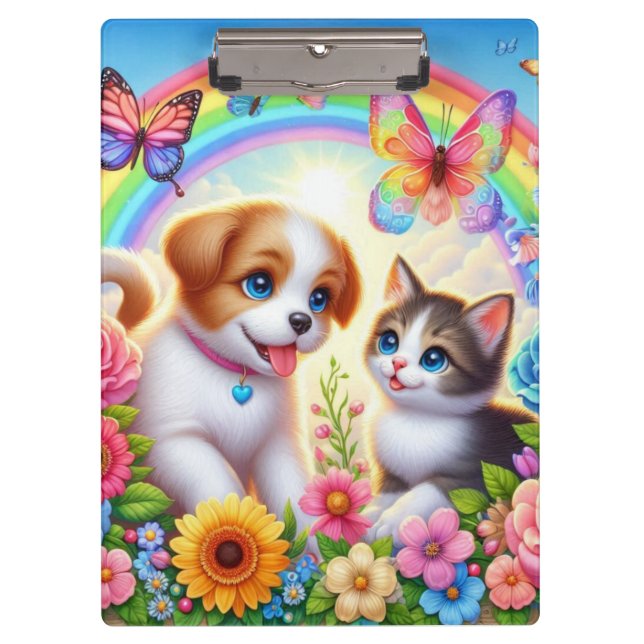 Pranchetas Cãozinho/cachimbo/arco-íris de gatinho (Frente)