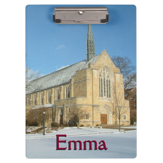 Pranchetas Capela Harbison em inverno na Grove City College (Frente)