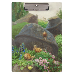 Pranchetas Caracóis em um Jardim Rock (por H.A. Brendekilde)