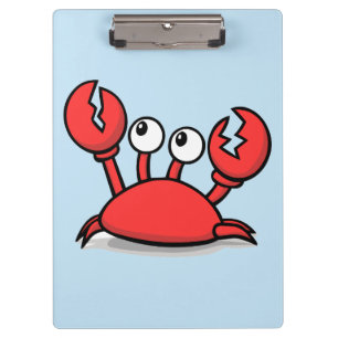 Pranchetas caranguejo vermelho animado bonito