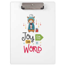 Pranchetas Carpeta de pinza Joy to the World