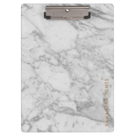 Pranchetas Carrara Branca Marble Clássico Dourado Personaliza
