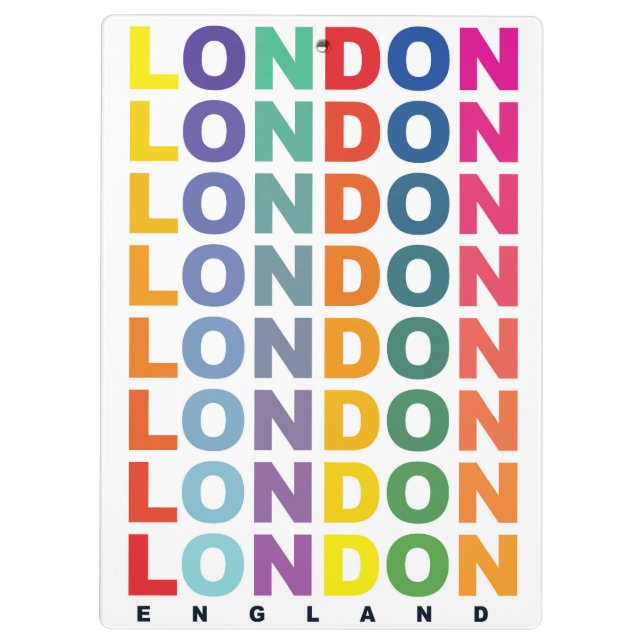 Pranchetas Cartaz retro Londres Inglaterra (Verso)