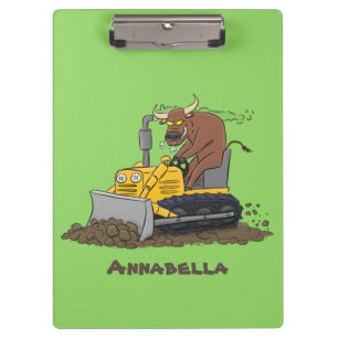 Pranchetas Cartoon buldozer engraçado