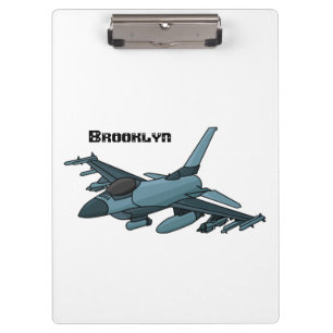 Pranchetas Cartoon de avião de combate militar