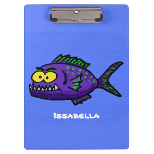 Pranchetas Cartoon de peixe Piranha