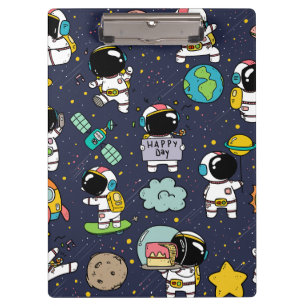 Pranchetas Cartoon espacial astronauta