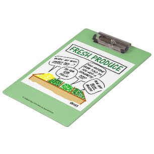 Pranchetas Cartoon Gestor de Supermercado Verde Funny