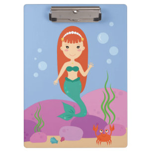 Pranchetas Cartoon sereia submarina