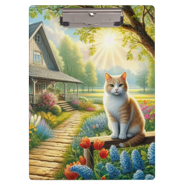 Pranchetas Casca de primavera/jardim e gato (Frente)