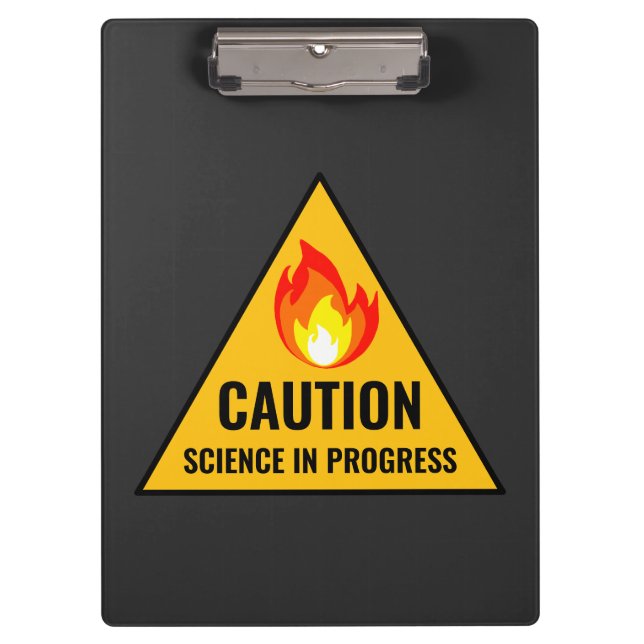 Pranchetas Caution Science in Progress (Frente)