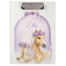 Cavalo Floral Roxo para Meninas