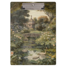 Cena botânica dos cisnes num jardim inglês