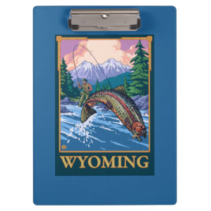 Pranchetas Cena da pesca com mosca - Wyoming