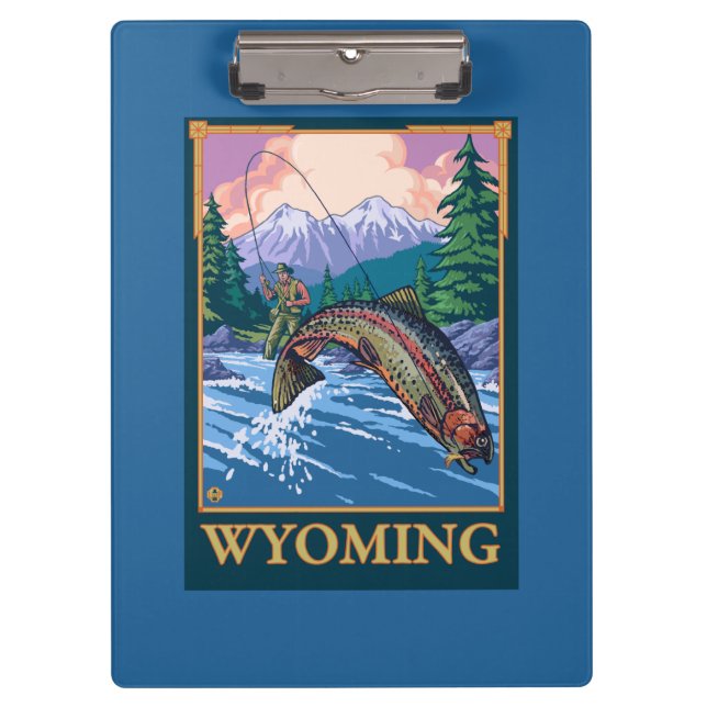 Pranchetas Cena da pesca com mosca - Wyoming (Frente)