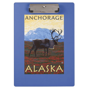 Pranchetas Cena do caribu - Anchorage, Alaska