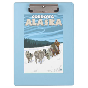 Pranchetas Cena Sledding do cão - Cordova, Alaska
