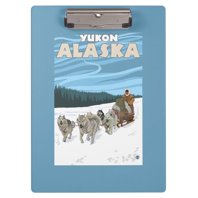 Pranchetas Cena Sledding do cão - Yukon, Alaska (Frente)